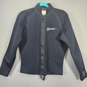 Bare Sport 3mm Neoprene Wetsuit Jacket Mens Large Black Full Zip Long Sleeve Top